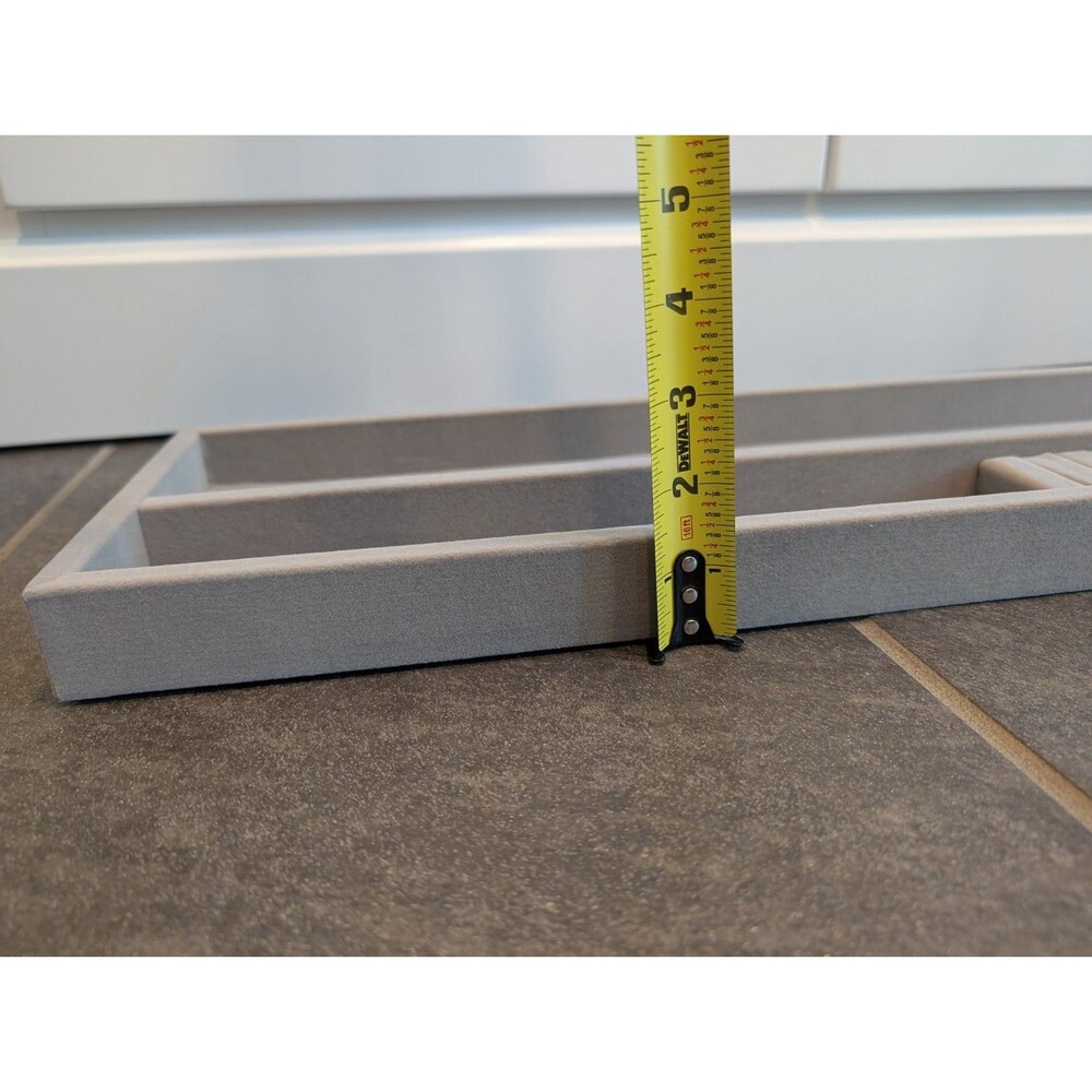October Furniture Components Gray Velvet Lined Jewelry Organizer Tray 28.75x7.06 - Picture 4 of 6
